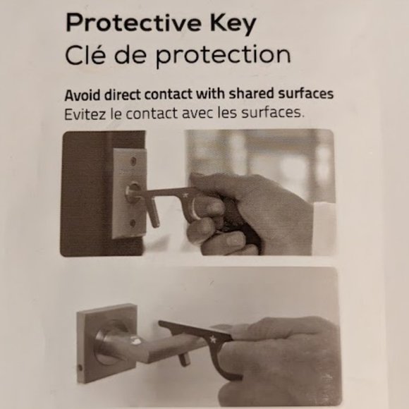 MEDIPOP Starkey Protective Keychain Silver No Touch Doors & Buttons NEW Unisex - Picture 5 of 9